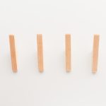 Rubber Wood Wedged Wall Hook - Architectural Hardware - Rubber Wood Wedged Wall Hook
