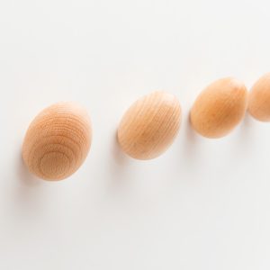 Beech Wood Egg Wall Hook - Architectural Hardware - Beech Wood Egg Wall Hook