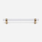 Hesse - Acrylic and Brushed Brass Handle - Architectural Hardware - Acrylic and Brushed Brass Handle