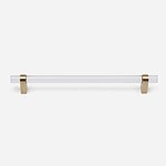 Hesse - Acrylic and Brushed Brass Handle - Architectural Hardware - Acrylic and Brushed Brass Handle