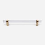 Hesse - Acrylic and Brushed Brass Handle - Architectural Hardware - Acrylic and Brushed Brass Handle