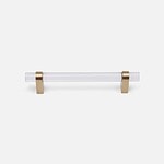 Hesse - Acrylic and Brushed Brass Handle - Architectural Hardware - Acrylic and Brushed Brass Handle