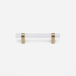 Hesse - Acrylic and Brushed Brass Handle - Architectural Hardware - Acrylic and Brushed Brass Handle