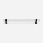 Hesse - Acrylic and Matte Black Brass Handle - Architectural Hardware - Acrylic and Matte Black Brass Handle