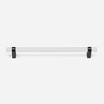Hesse - Acrylic and Matte Black Brass Handle - Architectural Hardware - Acrylic and Matte Black Brass Handle