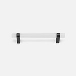 Hesse - Acrylic and Matte Black Brass Handle - Architectural Hardware - Acrylic and Matte Black Brass Handle