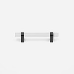 Hesse - Acrylic and Matte Black Brass Handle - Architectural Hardware - Acrylic and Matte Black Brass Handle