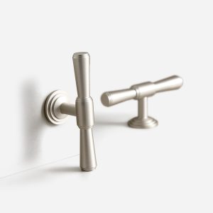 Arezzo - Brushed Silver Nickel Brass Handle - Architectural Hardware - Brushed Silver Nickel