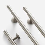 Arezzo - Brushed Silver Nickel Brass Handle - Architectural Hardware - Brushed Silver Nickel