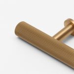 Qena -  Linear Brushed Brass Pull - Architectural Hardware - Linear Brushed Brass Pull