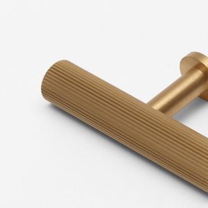Qena -  Linear Brushed Brass Pull - Architectural Hardware - Linear Brushed Brass Pull