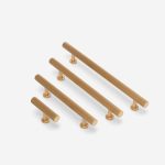 Qena -  Linear Brushed Brass Pull - Architectural Hardware - Linear Brushed Brass Pull