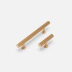 Qena -  Linear Brushed Brass Pull - Architectural Hardware - Linear Brushed Brass Pull