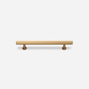 Qena - Linear Brushed Brass Handle - Architectural Hardware - Qena Linear Brushed Brass Handle
