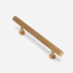 Qena - Linear Brushed Brass Handle - Architectural Hardware - Qena Linear Brushed Brass Handle