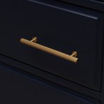 Qena - Linear Brushed Brass Handle - Architectural Hardware - Qena Linear Brushed Brass Handle