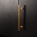 Qena - Linear Brushed Brass Handle - Architectural Hardware - Qena Linear Brushed Brass Handle