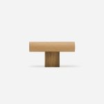 Nice - Beech Wood and Matte Black Brass Handle - Architectural Hardware - Beech Wood and Matte Black Brass Handle