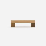 Nice - Beech Wood and Matte Black Brass Handle - Architectural Hardware - Beech Wood and Matte Black Brass Handle