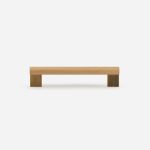 Nice - Beech Wood and Matte Black Brass Handle - Architectural Hardware - Beech Wood and Matte Black Brass Handle