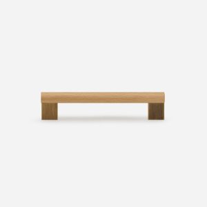 Nice - Beech Wood and Matte Black Brass Handle - Architectural Hardware - Beech Wood and Matte Black Brass Handle
