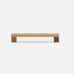 Nice - Beech Wood and Matte Black Brass Handle - Architectural Hardware - Beech Wood and Matte Black Brass Handle