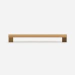 Nice - Beech Wood and Matte Black Brass Handle - Architectural Hardware - Beech Wood and Matte Black Brass Handle