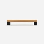 Nice - Beech Wood and Matte Black Brass Handle - Architectural Hardware - Beech Wood and Matte Black Brass Handle