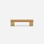 Nice - Beech Wood and Matte Black Brass Handle - Architectural Hardware - Beech Wood and Matte Black Brass Handle