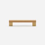 Nice - Beech Wood and Matte Black Brass Handle - Architectural Hardware - Beech Wood and Matte Black Brass Handle