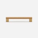 Nice - Beech Wood and Matte Black Brass Handle - Architectural Hardware - Beech Wood and Matte Black Brass Handle