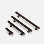 Qena -  Linear Antique Bronze Brass Pull - Architectural Hardware - Linear Antique Bronze Brass Pull