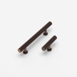 Qena -  Linear Antique Bronze Brass Pull - Architectural Hardware - Linear Antique Bronze Brass Pull