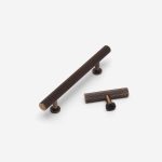 Qena -  Linear Antique Bronze Brass Pull - Architectural Hardware - Linear Antique Bronze Brass Pull