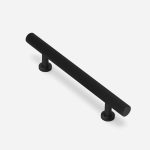 Qena - Linear Matte Black Brass Handle - Architectural Hardware - Qena Linear Matte Black Brass Handle