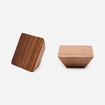 Blyth - Walnut Wood Square Knob - Architectural Hardware - Walnut Wood Square Knob