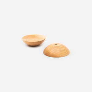 Blyth - Red Oak Wood Concave Knob - Architectural Hardware - Red Oak Wood Concave Knob