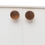 Blyth - Red Oak Wood Concave Knob - Architectural Hardware - Red Oak Wood Concave Knob