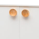 Blyth - Red Oak Wood Concave Knob - Architectural Hardware - Red Oak Wood Concave Knob