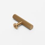 Qena -  Linear Brushed Brass Pull - Architectural Hardware - Linear Brushed Brass Pull