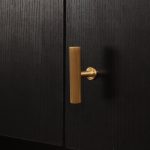 Qena -  Linear Brushed Brass Pull - Architectural Hardware - Linear Brushed Brass Pull