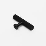 Qena -  Linear Matte Black Brass Pull - Architectural Hardware - Linear Matte Black Brass Pull