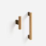 Nice - Beech Wood and Matte Black Brass Handle - Architectural Hardware - Beech Wood and Matte Black Brass Handle