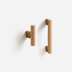 Nice - Beech Wood and Matte Black Brass Handle - Architectural Hardware - Beech Wood and Matte Black Brass Handle