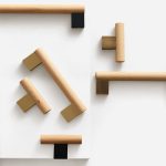 Nice - Beech Wood and Matte Black Brass Handle - Architectural Hardware - Beech Wood and Matte Black Brass Handle