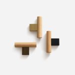 Nice - Beech Wood and Matte Black Brass Handle - Architectural Hardware - Beech Wood and Matte Black Brass Handle