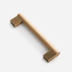 Nice - Beech Wood and Matte Black Brass Handle - Architectural Hardware - Beech Wood and Matte Black Brass Handle