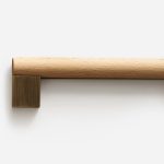 Nice - Beech Wood and Matte Black Brass Handle - Architectural Hardware - Beech Wood and Matte Black Brass Handle