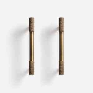 Lija - Knurled Brushed Brass Knob - Architectural Hardware - Knurled Brushed Brass Knob