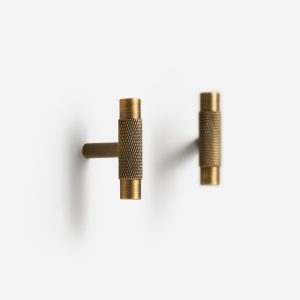 Lija - Knurled Brushed Brass Knob - Architectural Hardware - Knurled Brushed Brass Knob